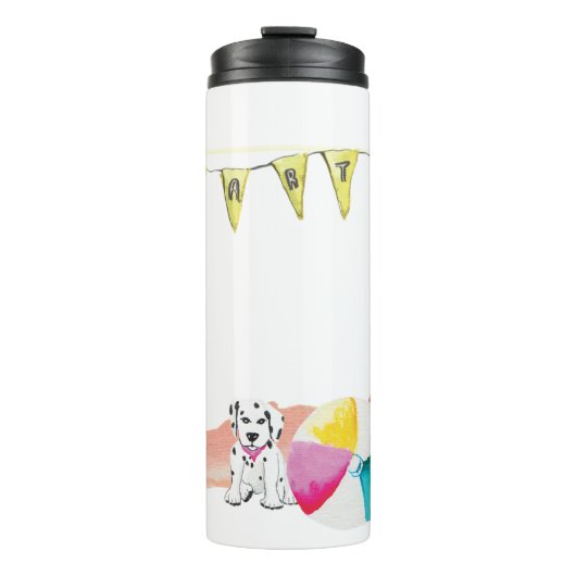 Bouteilles Isothermes *~* Beach BALL Ocean Sea Nautical PUPPY PARTY (Devant)