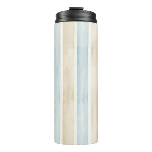Bouteilles Isothermes Beach Blue Cream Stripes (Devant)