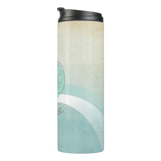 Bouteilles Isothermes Beach House Clam Shell Aqua Blue ID623 (Tourné sur la droite)