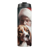 Bouteilles Isothermes Beagle avec le Père Noël Festif Noël (Devant)