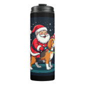 Bouteilles Isothermes Beagle Xmas Éclairage Père Noël équitation Beagle  (Devant)