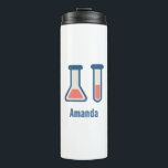 Bouteilles Isothermes Beaker & Test Tube Science Themed<br><div class="desc">Paruline thermique avec un dessin mignon d'un tube d'essai et d'un bécher. Parfait pour les types scientifiques.</div>