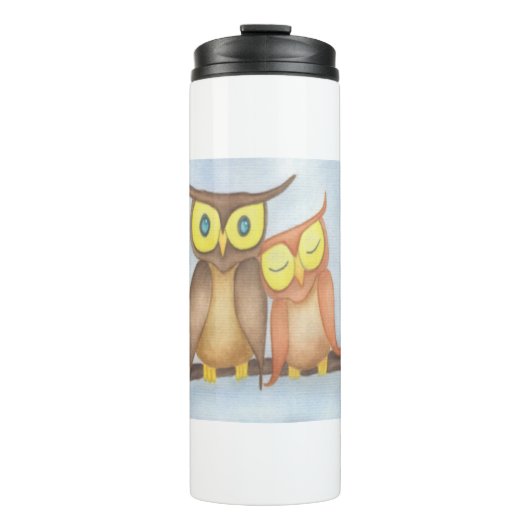 Bouteilles Isothermes Beau Aquarelle Chouette Amateurs (Devant)