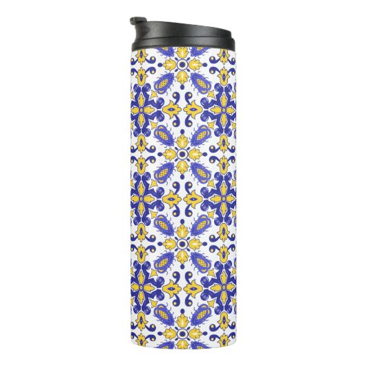 Bouteilles Isothermes 💙 💛 Beau Azulejos bleu et jaune (Tourné sur la droite)