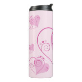 Bouteilles Isothermes Beau Coeur rose (Tourné sur la gauche)