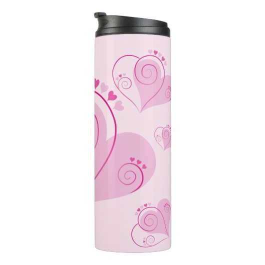 Bouteilles Isothermes Beau Coeur rose (Tourné sur la droite)