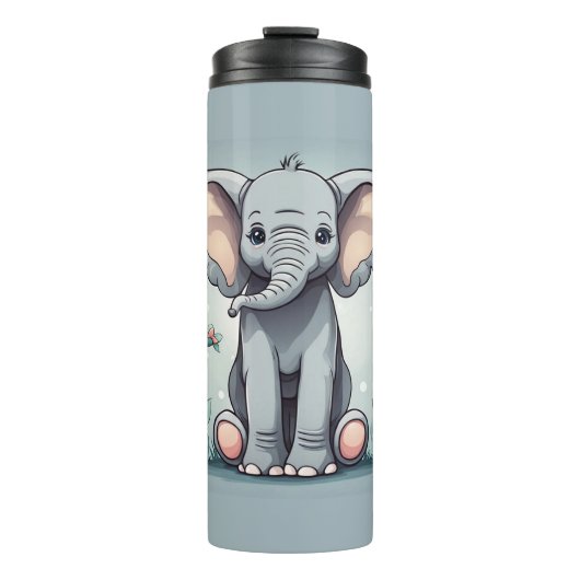Bouteilles Isothermes Beau éléphant assis (Devant)