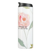 Bouteilles Isothermes Beau floral rose (Tourné sur la droite)