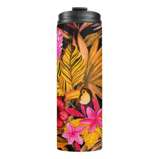 Bouteilles Isothermes Beau fond motif d'été fleuri sans soudure (Devant)