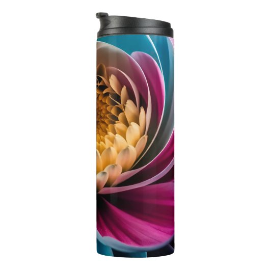 Bouteilles Isothermes Beau gros plan d'un Art numérique à fleurs (Tourné sur la droite)