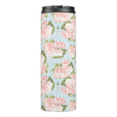 Bouteilles Isothermes Beau motif de rose avec le pois bleu (Dos)