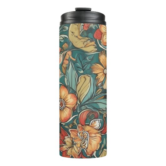 Bouteilles Isothermes Beau motif floral (Devant)