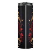 Bouteilles Isothermes Beau Noël Arbre Rouge Ruban Design (Dos)