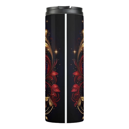 Bouteilles Isothermes Beau Noël Arbre Rouge Ruban Design (Dos)