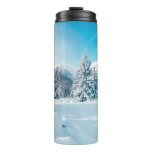 Bouteilles Isothermes Beau paysage de nature hivernale, montagne extraor