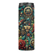 Bouteilles Isothermes Beau Steampunk Gears à thème et Roses (Dos)