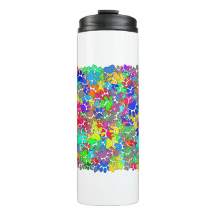 Bouteilles Isothermes Beaucoup D'Empreintes de pattes De Chiens Partout