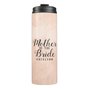 Bouteilles Isothermes Beauté Rustique Péché Aquarelle Mère de la Mariée