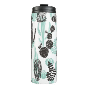 Bouteilles Isothermes Beautiful hand drawn cacti doodle seamless pattern