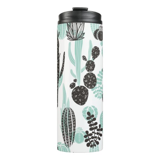 Bouteilles Isothermes Beautiful hand drawn cacti doodle seamless pattern (Devant)