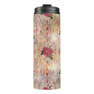 Bouteilles Isothermes Beautiful seamless pink rose pattern grunge old st