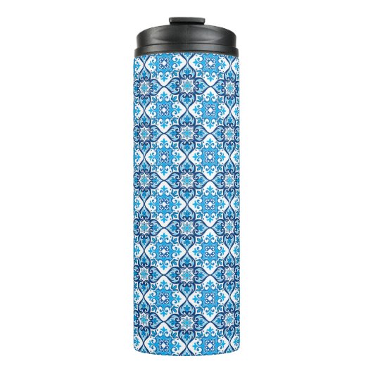 Bouteilles Isothermes 💙🤍 Beaux azulejos bleus et blancs X, (Devant)