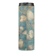 Bouteilles Isothermes Beaux Coquillages Vintages En Bleu (Dos)