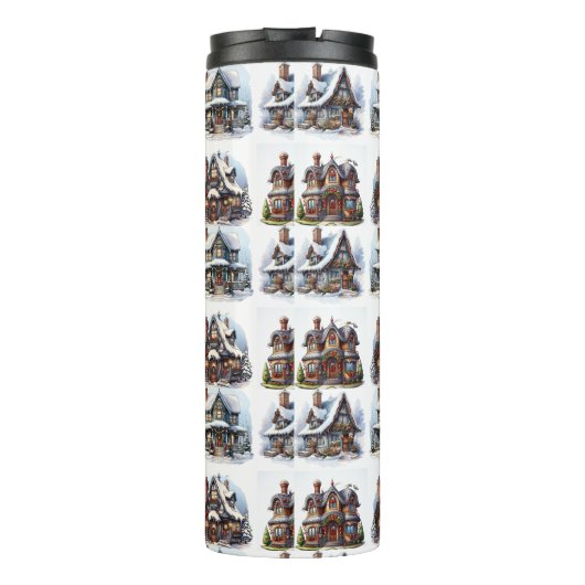 Bouteilles Isothermes Beaux modèles de maisons de Noël (Dos)