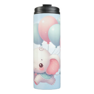 Bouteilles Isothermes bébé éléphant avec ballons