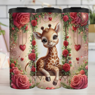 Bouteilles Isothermes Bébé girafe Rose Balançoire