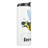 Bouteilles Isothermes Bee caractère avec mustache lunettes de soleil Bee (Tourné sur la gauche)