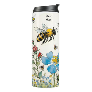 Bouteilles Isothermes Bee Nice Abee Kind Abees et Fleurs sauvages