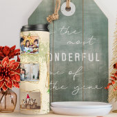 Bouteilles Isothermes Beige & Vert 5 Modèle photo Noël