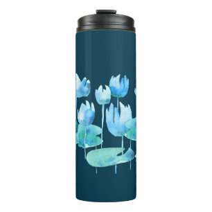 Bouteilles Isothermes Belle aquarelle lotus fleurs fleurissant