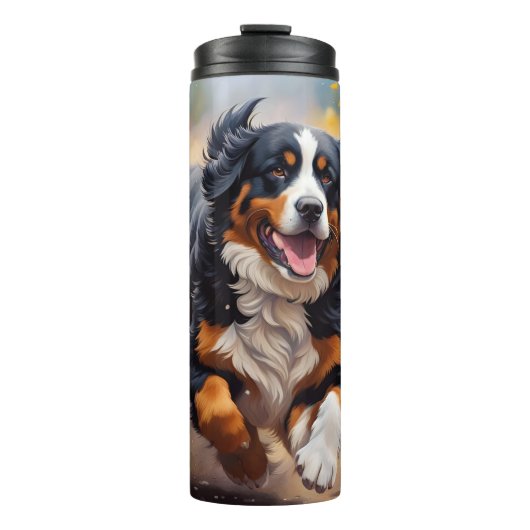 Bouteilles Isothermes Belle Bernese Mountain Dog & Flowers (Devant)