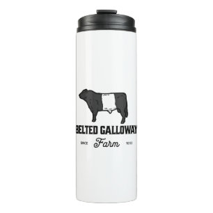 Bouteilles Isothermes Belle ceinture de Vache Galloway badge rond ou con