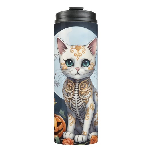 Bouteilles Isothermes Belle Chat Halloween Lune Florale - Fé Whimsical (Devant)