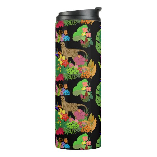 Bouteilles Isothermes Belle, Cheetah et jungle tropicale (Tourné sur la gauche)