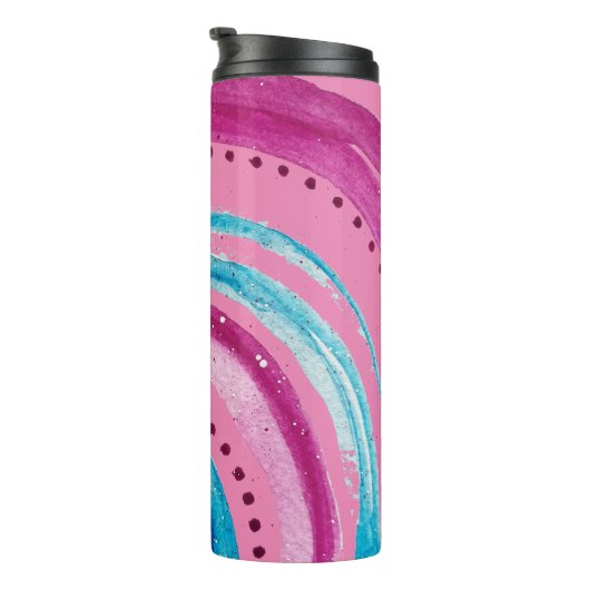 Bouteilles Isothermes Belle conception arc-en-ciel rose vif (Tourné sur la droite)