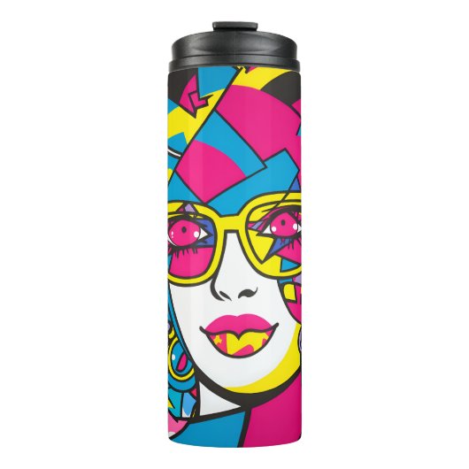 Bouteilles Isothermes Belle femme graffiti murale (Devant)