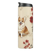 Bouteilles Isothermes Belle Fleur de Noël Corgi Chien (Tourné sur la droite)