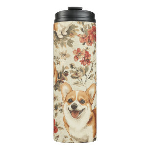 Bouteilles Isothermes Belle Fleur de Noël Corgi Chien
