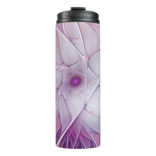 Bouteilles Isothermes Belle Fleur rose moderne Fractal Art Abstrait