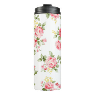 Bouteilles Isothermes Belle motif de fleur rose, petite bouqu fleurie