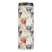 Bouteilles Isothermes Belle Pêche féminine Bleu et Blanc Floral (Dos)