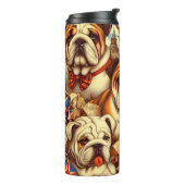 Bouteilles Isothermes Belle peinture anglaise de Bulldog (Tourné sur la gauche)