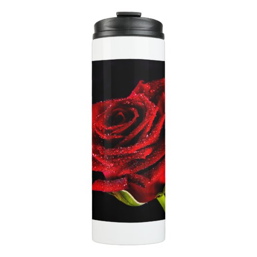 Bouteilles Isothermes Belle rose rouge (Devant)