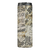 Bouteilles Isothermes Belle Typographie Tan Et Noir (Dos)