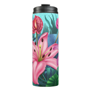 Bouteilles Isothermes Belles fleurs tropicales