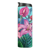 Bouteilles Isothermes Belles fleurs tropicales (Tourné sur la droite)